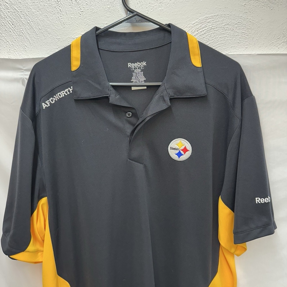 Pittsburgh‎ Steelers Men's Polo Shirt Medium Reebok